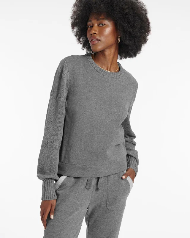 Fjord Crew Neck Sweatshirt Hoodie with Double Zipper Versatile Adjustable