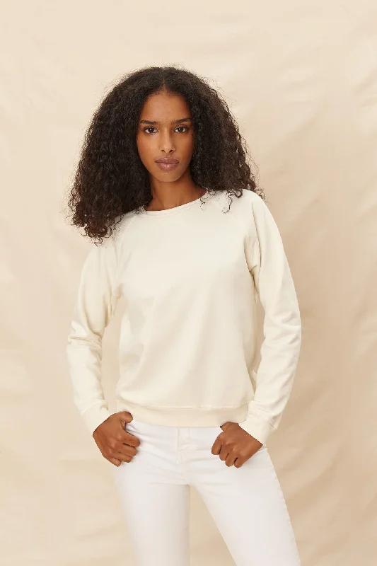 Maya Sweatshirt (Crème) Hoodie with Cuffed Sleeves Snug Secure