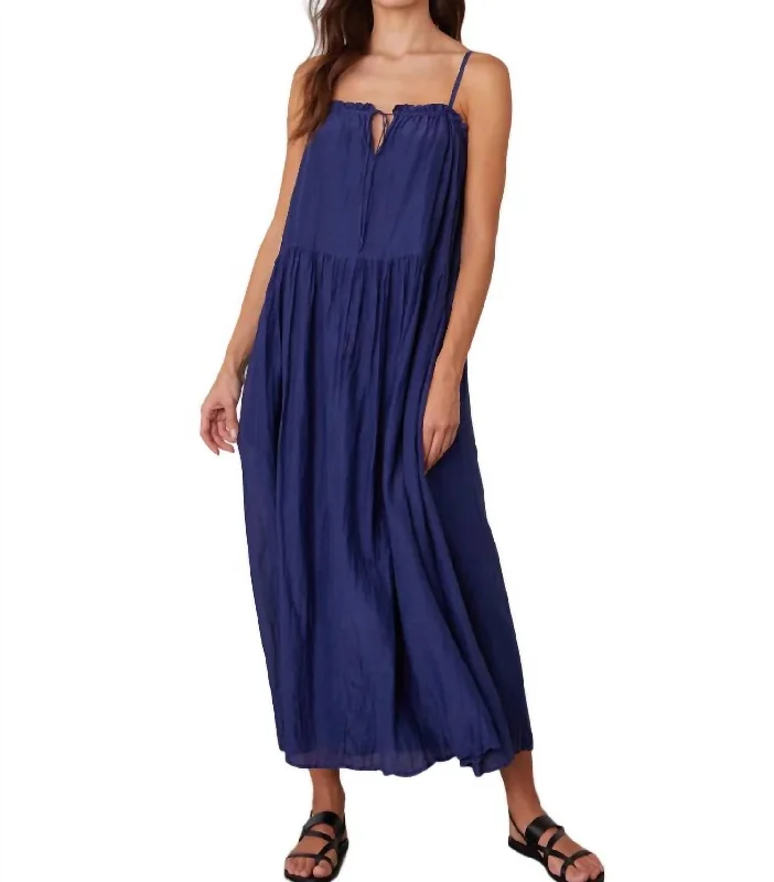 Farrah Ruffle Cami Dress In Cavern Tunics Plaid country