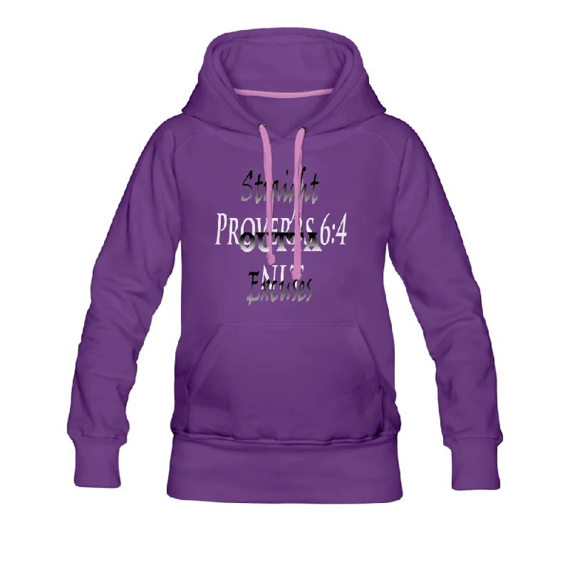 Straight Outta Excuses Women’s Fitted Premium Hoodie Hoodie with Hidden Zipper Minimalist Clean Straight Outta Excuses Women’s Fitted Premium Hoodie Hoodie with Hidden Zipper Minimalist Clean