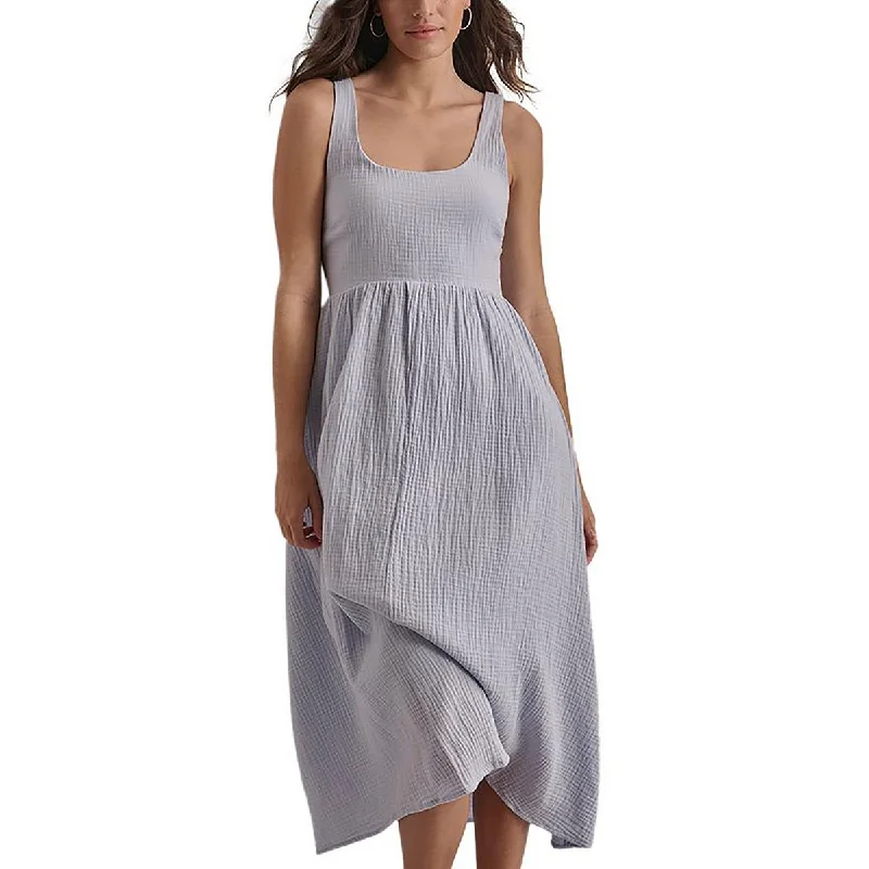 Womens Solid Ruched Shift Dress Tunics Luxurious high-end