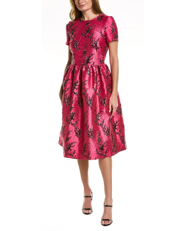 Oscar de la Renta Fruit Buds Matelesse Silk-Blend Dress Tunics Seasonal trendy