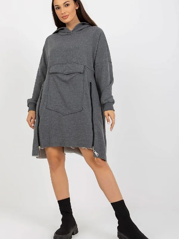 Sweatshirt Fancy Hoodie with Button Placket Classic Preppy