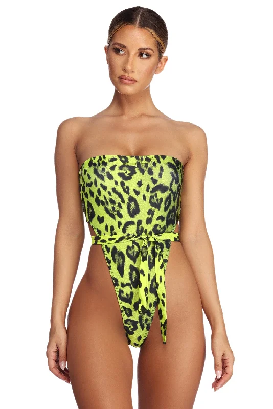 Bright And Fierce Swimsuit High-Waisted Swimwear