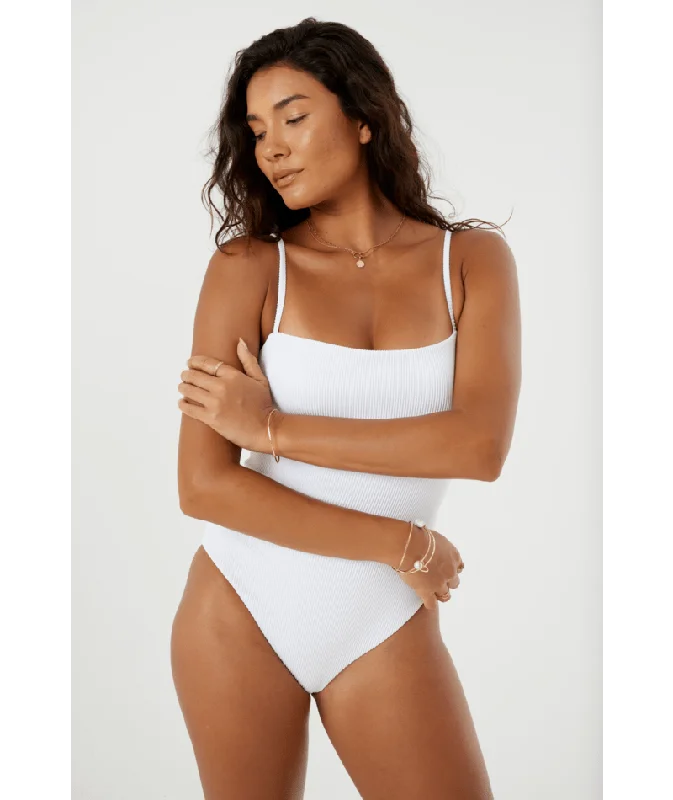 Roxy Womens Swimsuit Rib Roxy Love Bandeau One Piece Mod Halter Neck Swimsuit