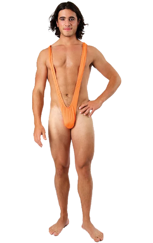Borat Orange Mankini Swimsuit V-Neck Swim Dress