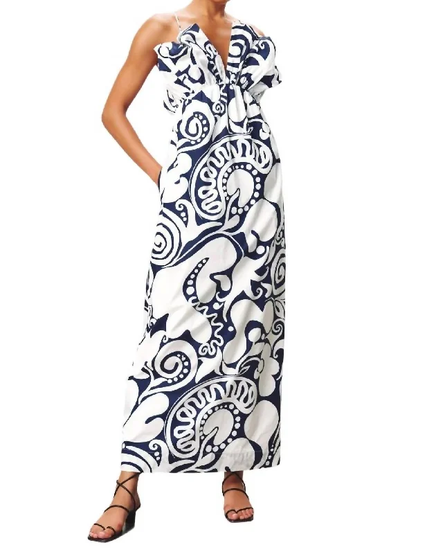 Raquel Dress In Navy/white Tunics Vintage classic