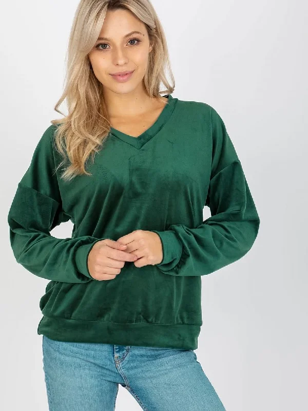 Sweatshirt Rue Paris Cotton Hoodie Fleece Lining Warmth