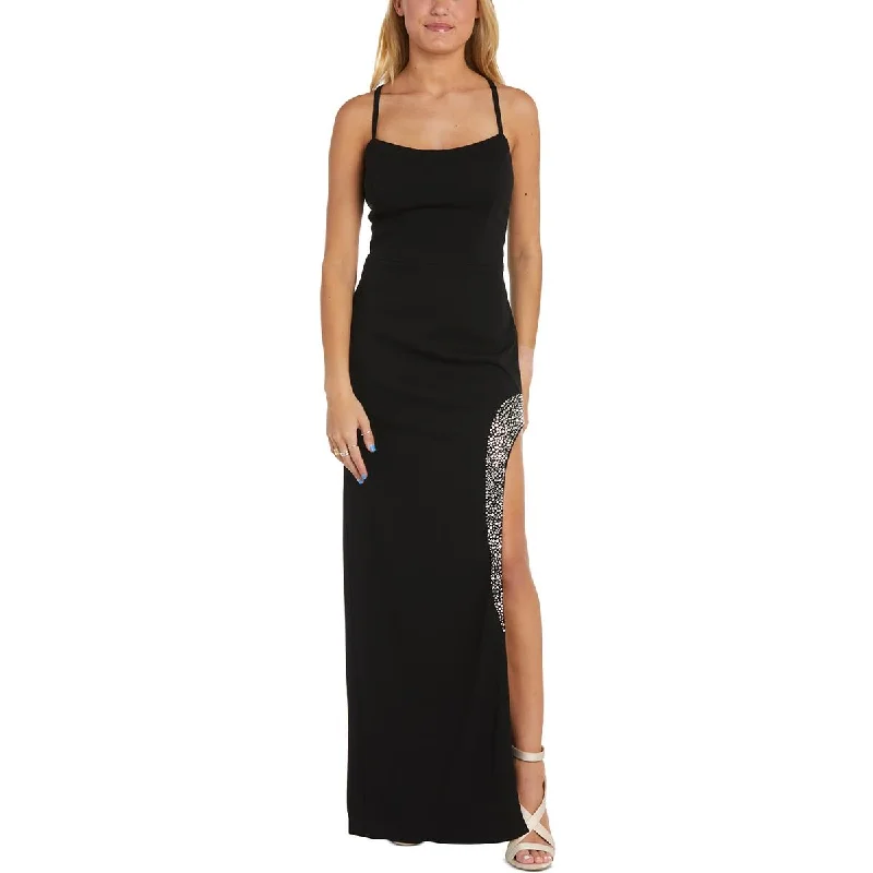 NW Nightway Womens Embellished Crepe Evening Dress Tunics Fashionable trendy