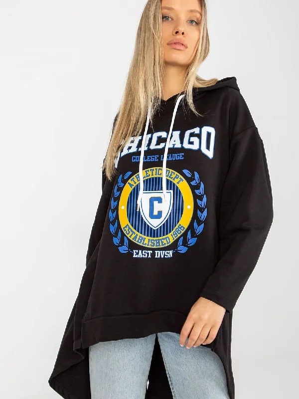 Sweatshirt Fancy Hoodie with Applique Textured Unique