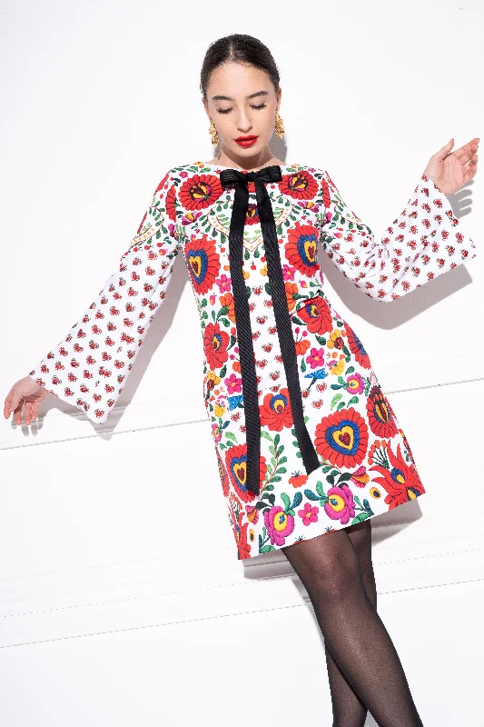 Anka Heritage Matyó White dress Tunics Floral girly
