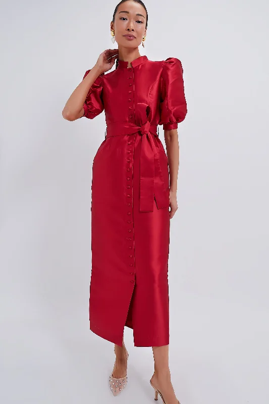 Red Amoako Smart Long Dress Elegant Long Evening