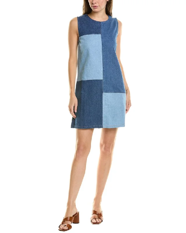 Electric Rose Patchwork Shift Dress Tunics Practical durable