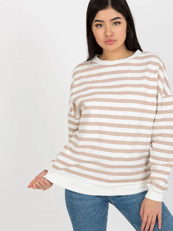 Sweatshirt Rue Paris Hoodie with Button Classic Timeless