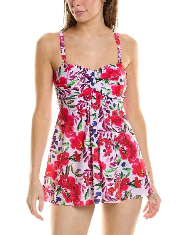 Nicole Miller Bandeau Swim Dress Tunics Brand named