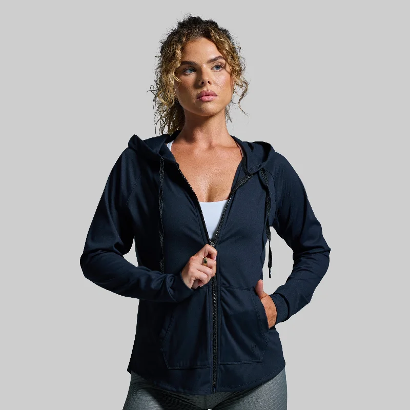 Weekender Zip Up Hoodie (Black) Hoodie Jacket Zipper Layering