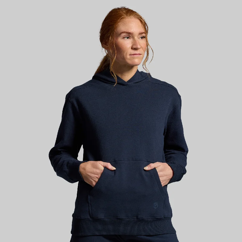 Women's Unmatched Hoodie (BP Navy) Hoodie with Applique Textured Unique