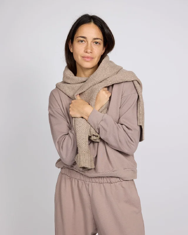 Crewneck Sweatshirt Hoodie with High-Low Hem Asymmetrical Trendy
