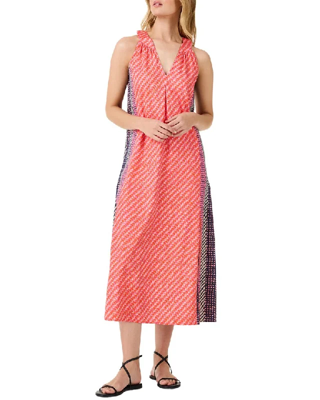 Nic+Zoe Spotty Stripes Dress Square Neckline Feminine