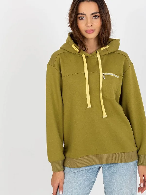 Sweatshirt Fancy Hoodie with Rolled Sleeves Casual Relaxed