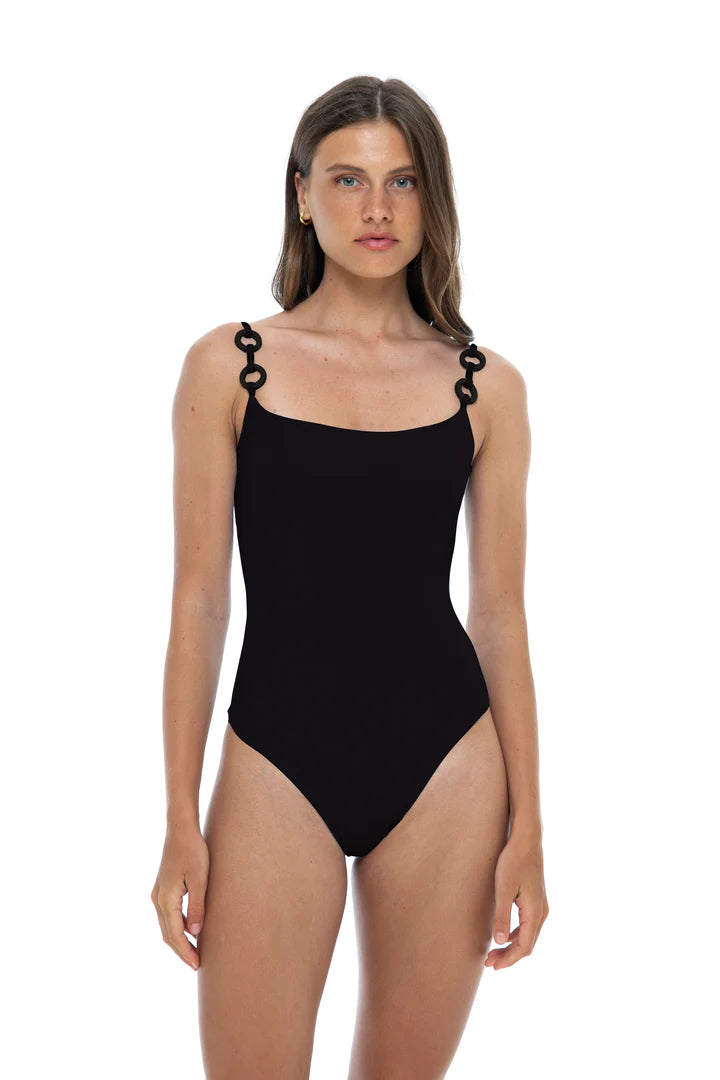 Resina Maeve One Piece Swimsuit Black - Phie Collective Fun Pattern Swimsuit