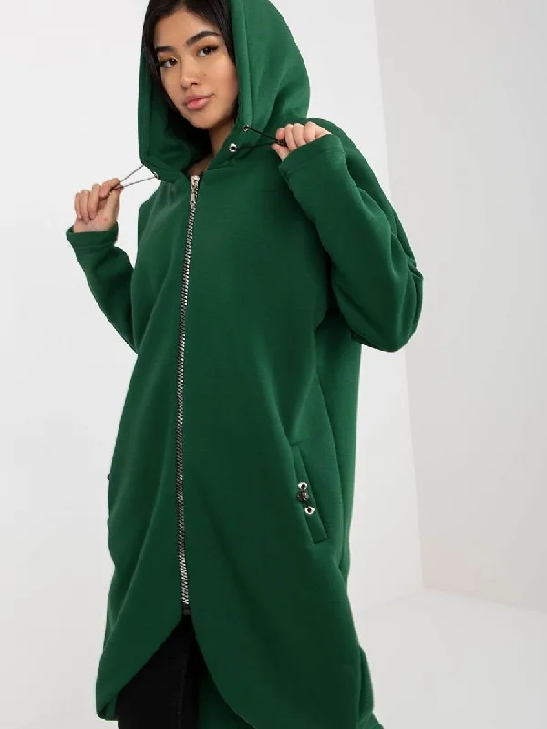 Sweatshirt Rue Paris Hoodie with Drawcord Adjustable Secure