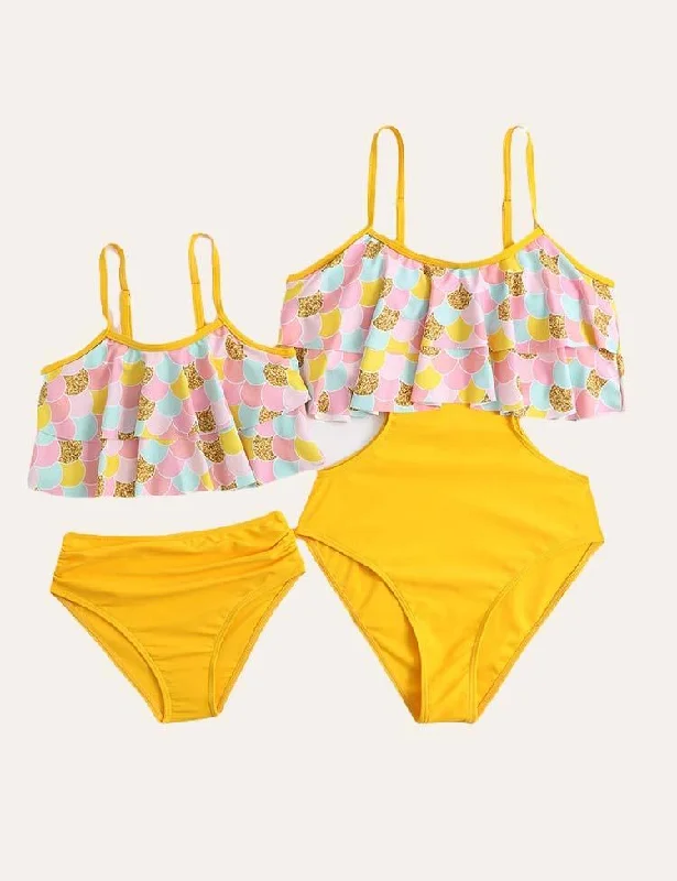 Mermaid Family Matching Swimsuit Chic Beach Cover-Up