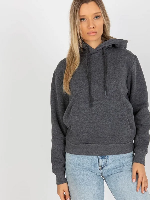 Sweatshirt Rue Paris Hoodie with Pocket Utility Practical