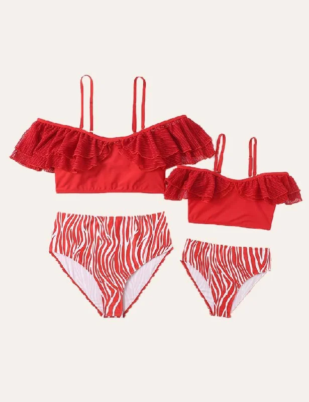 Striped Family Matching Swimsuit Comfortable Swim Shorts