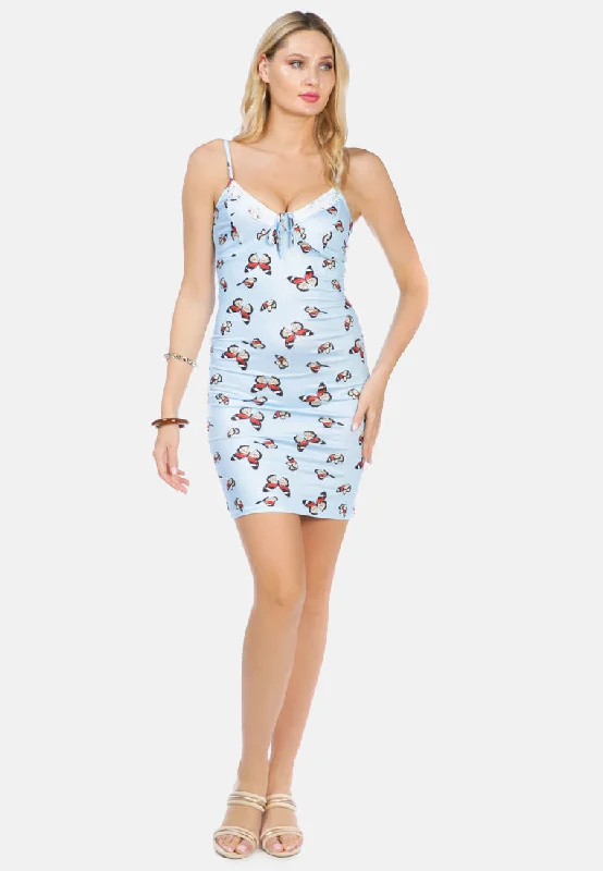 Butterfly Print Spaghetti Evening Slip Dress Tunics Favorite customer