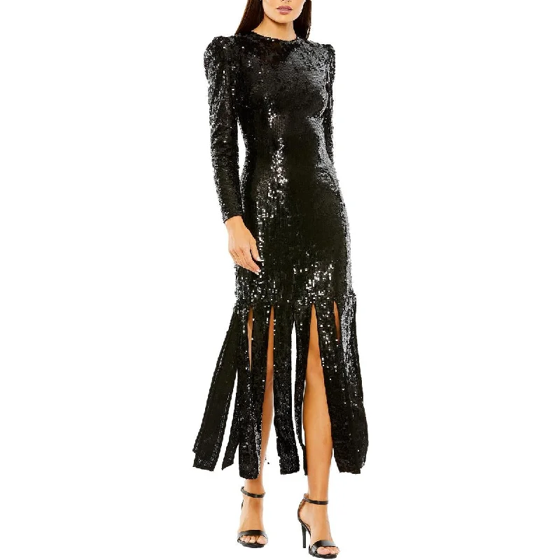 Womens Sequined Formal Evening Dress Tunics Modern contemporary
