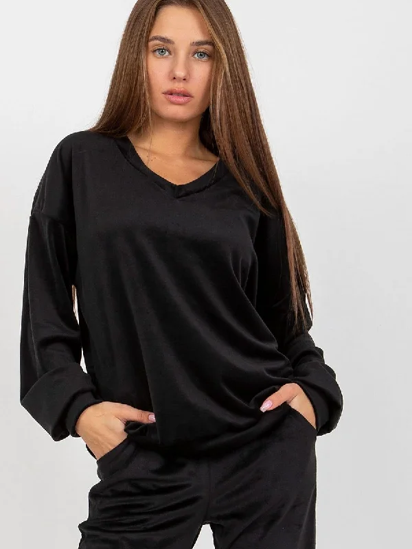 Sweatshirt Rue Paris Hoodie Dress Longline Feminine