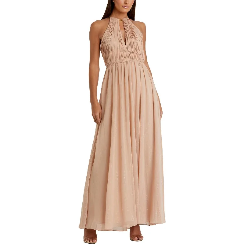 Mac Duggal Womens Chiffon Metallic Evening Dress Tunics Handmade artisanal