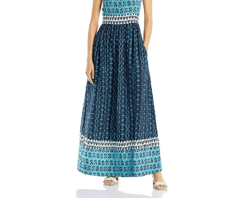 Gracie Linen Dress In Blue Bali Bloom Tunics Timeless classic