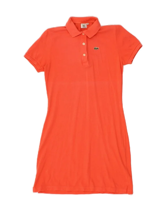 LACOSTE Womens Polo Dress Size 40 Medium Orange Cotton Tunics Business professional