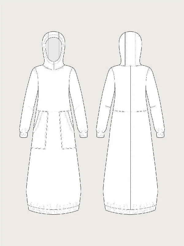 HOODIE DRESS PATTERN Hoodie with Typography Text Message