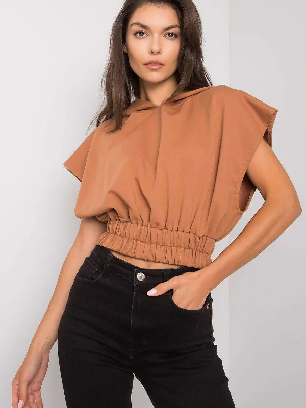 Sweatshirt Fancy Hoodie with Hem Elastic Stretchable Comfortable