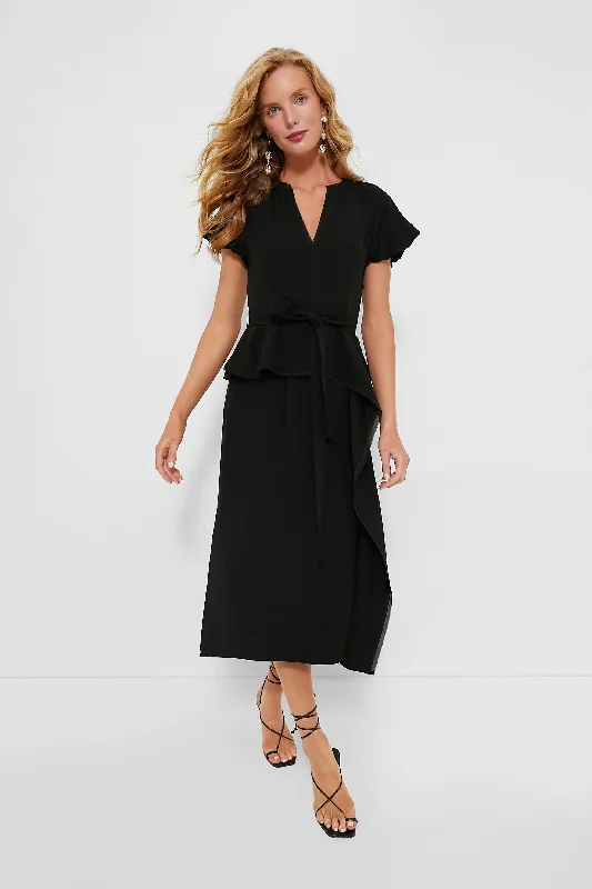 Noir Demetria Dress Square Neckline Feminine