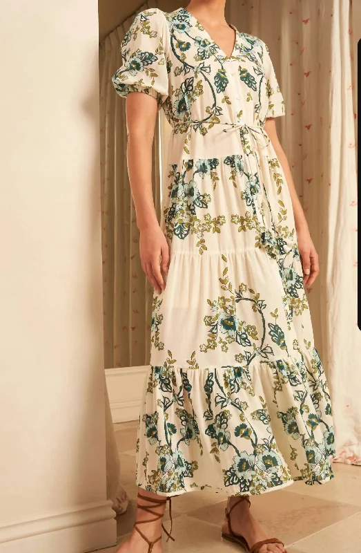 Anyeta Dress In Jasmine Azul Tunics Sophisticated sleek