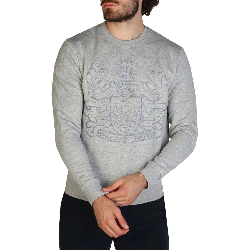 Aquascutum Sweatshirts Hoodie with Ribbed Hem Stretchable Secure