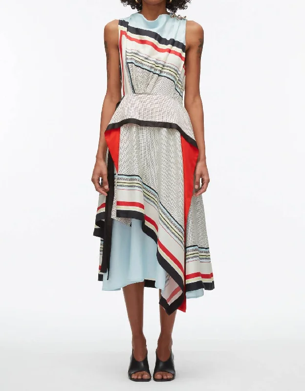 Liberty Silk Dress In Ivory Multi Tunics Short Trendy