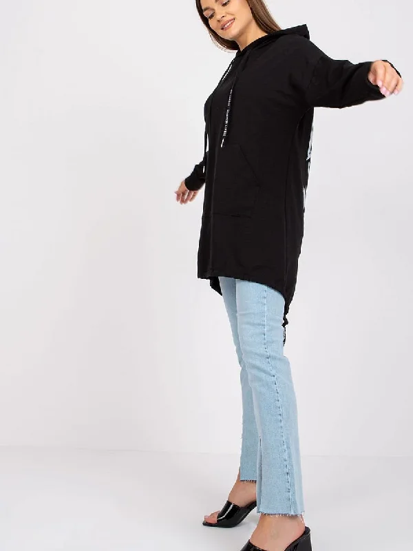 Sweatshirt Italy Moda Hoodie with Slim Fit Tailored Modern