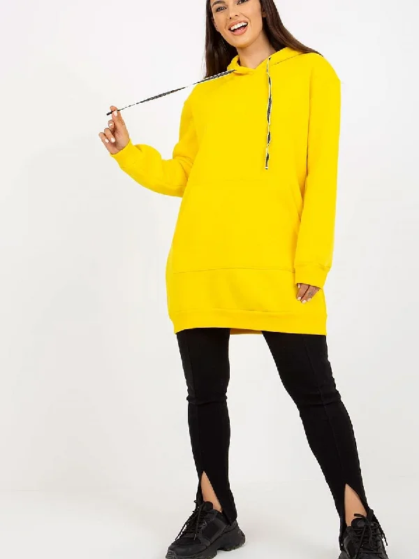 Sweatshirt Fancy Hoodie with Zipper Placket Modern Functional