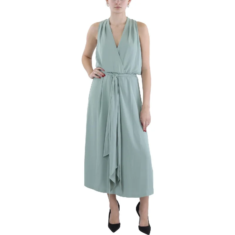 Womens Georgette Sleeveless Halter Dress Tunics Stylish elegant