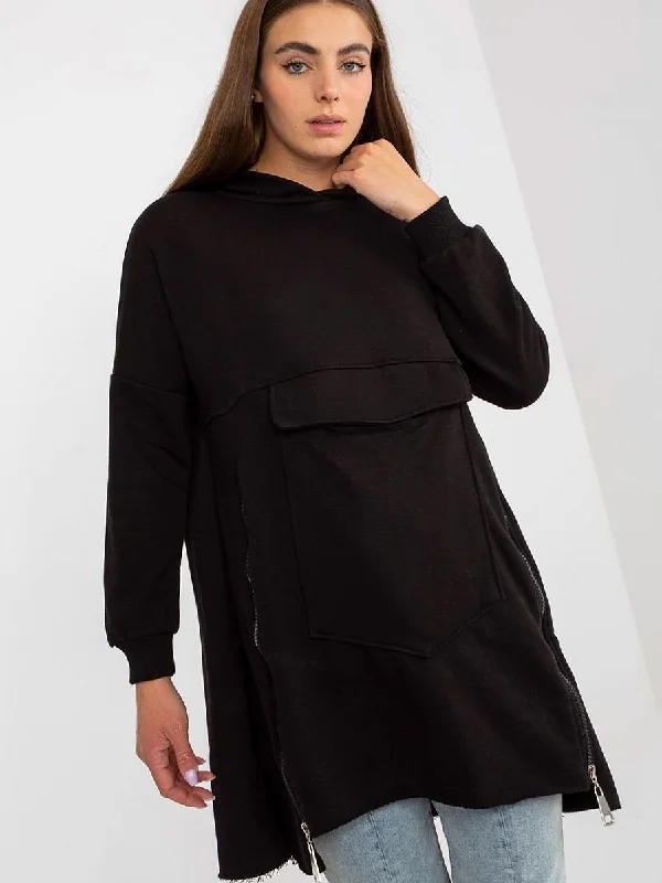 Sweatshirt Fancy Hoodie with Elastic Cuffs Stretchable Comfortable
