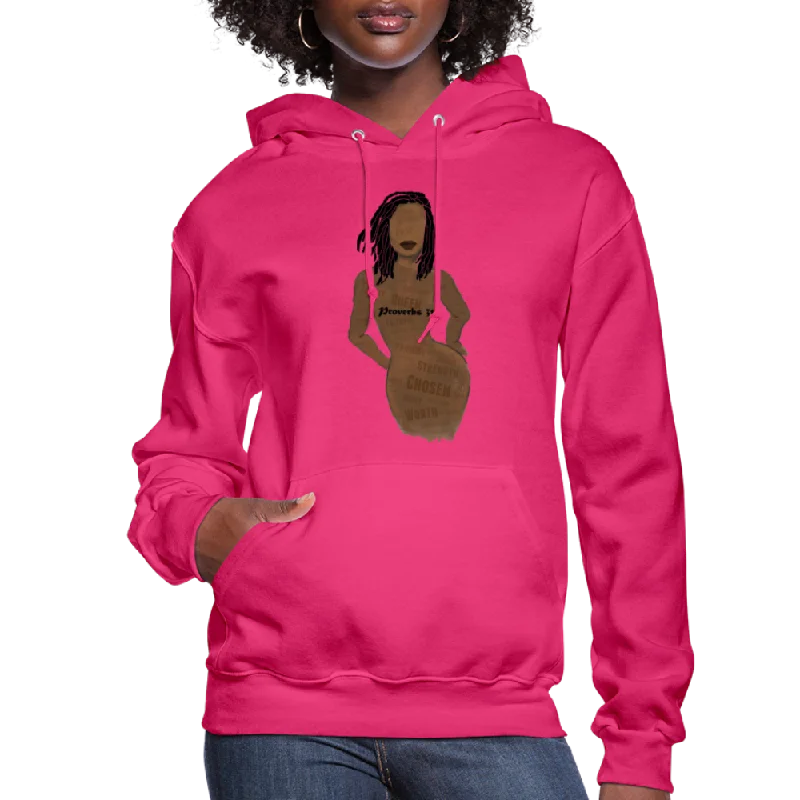Proverbs 31 Loc Lady Women's Jerzees Hoodie Hoodie with Cuffed Sleeves Snug Secure