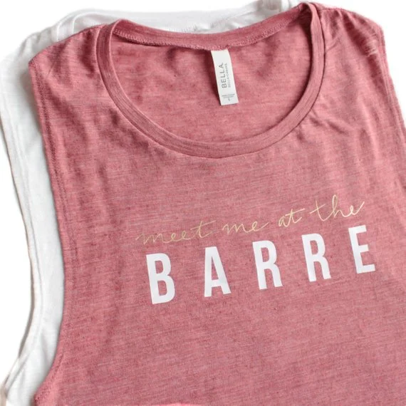 Overtype - Meet Me At The Barre Tank - Mauve sheer tank top