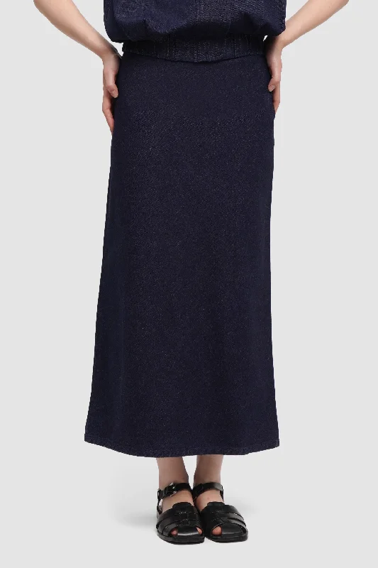 Denim Midi Skirt lace skirt intricate