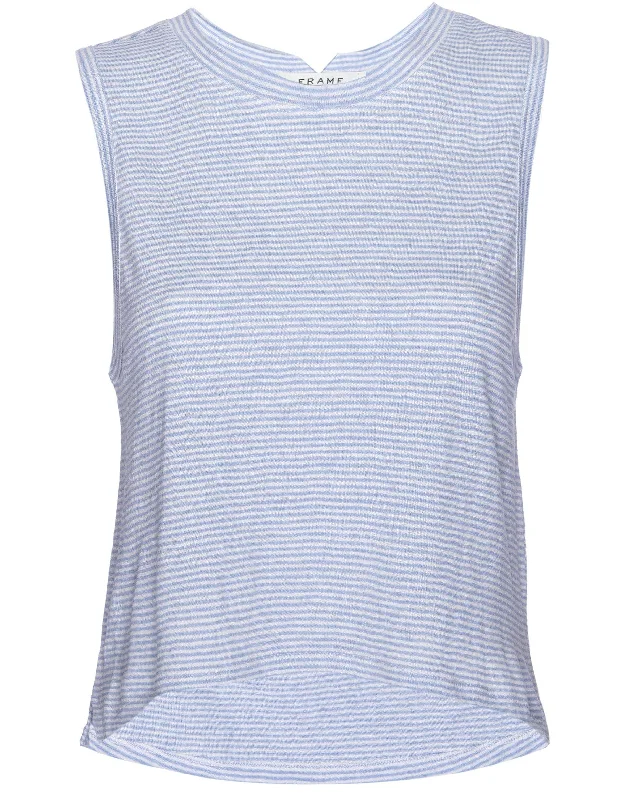 Chambray Multi Swingy Muscle Tank adorable tank top