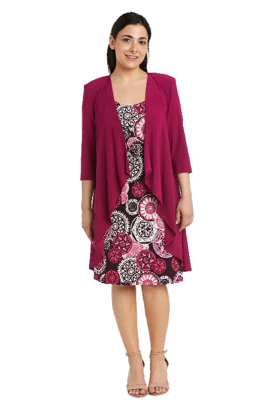 R&M Richards 7907P Short Print Jacket Petite Dress Tailored Jacket Straight Jacket A-Line Jacket R&M Richards 7907P Short Print Jacket Petite Dress Tailored Jacket Straight Jacket A-Line Jacket